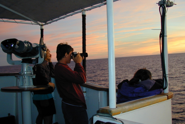 Sunrise photography on the flying bridge of the NOAA Ship McARTHUR whileconducting operations for STAR 2000 in the Eastern Tropical Pacific