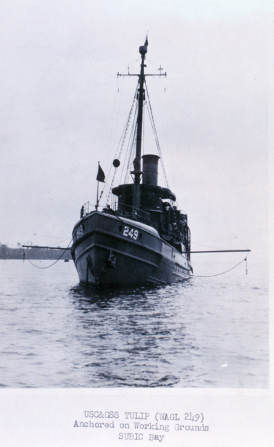 Coast and Geodetic Survey Ship TULIP operating in post-World War II Philippines