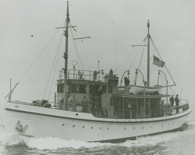 Coast and Geodetic Survey Ship LESTER JONES during sea trials 1940
