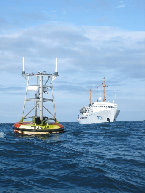 NOAA Ship FAIRWEATHER as seen from RHIB during tsunami buoy recovery efforts