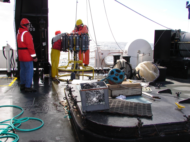 Water sampling and CTD operations on the NOAA Ship FAIRWEATHER