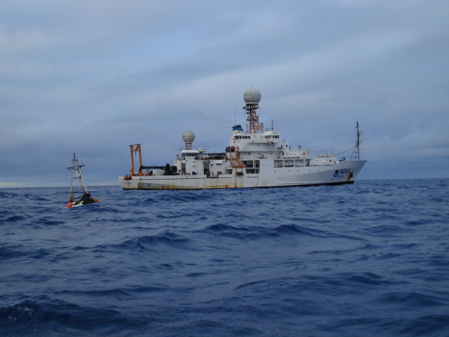 TAO buoy with NOAA Ship RONALD H