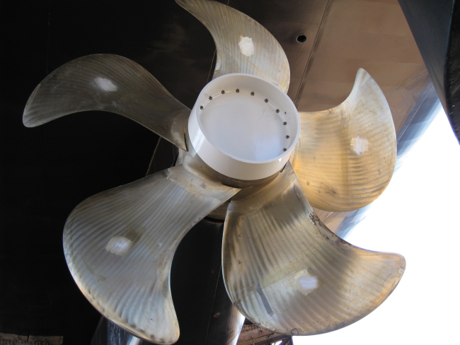 Specially designed propeller of NOAA Ship BELL SHIMADA