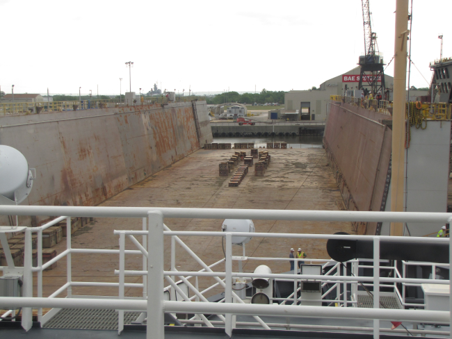 View of drydock from NOAA Ship PISCES