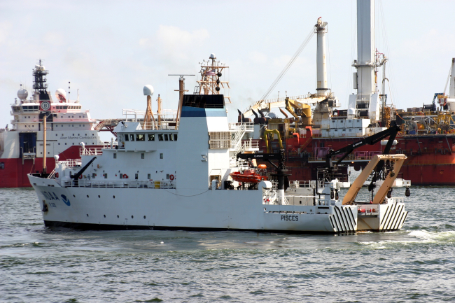 NOAA Ship PISCES on site at the Deep Water Horizon disaster location