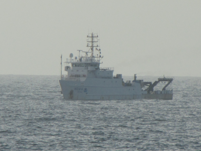 NOAA Ship NANCY FOSTER seen in a hazy afternoon in the Gulf of Mexico