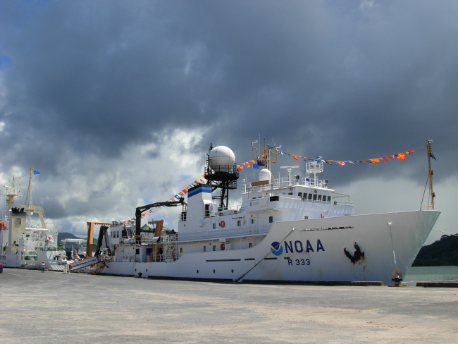 NOAA Ship KA'IMIMOANA (R333) tied up at Pohnpei, Chuuk