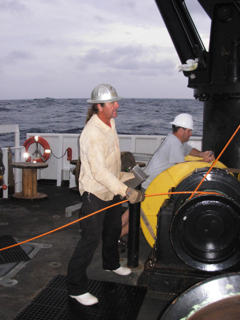 Buoy operations on the NOAA Ship KA'IMIMOANA