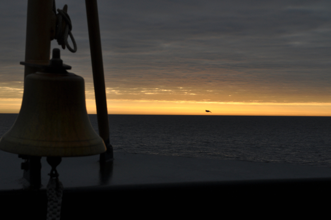 Sunset on the Bering Sea from the bow of the NOAA Ship MILLER FREEMAN