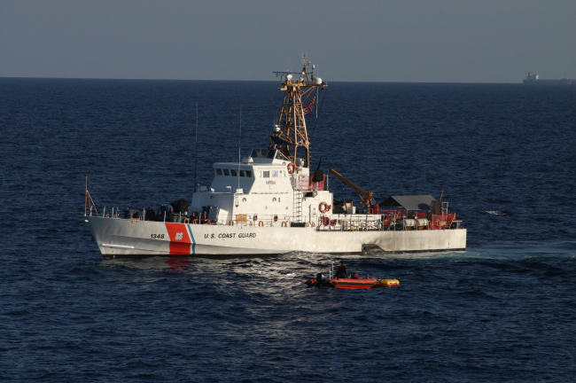 Coast Guard Cutter KNIGHT ISLAND, a 110-foot patrol boat, is homeportedin St