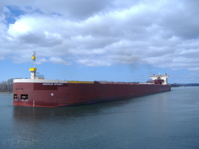 A Great Lakes bulk carrier, the AMERICAN INTEGRITY