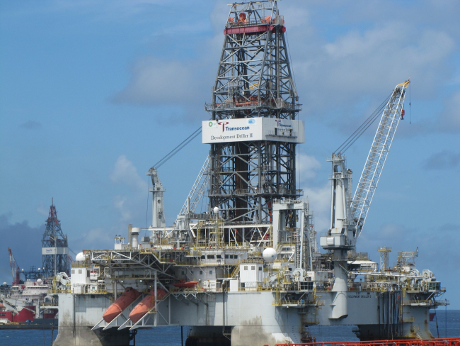 Transocean DEVELOPMENT DRILLER II on site at the Deepwater Horizondisaster well containment efforts