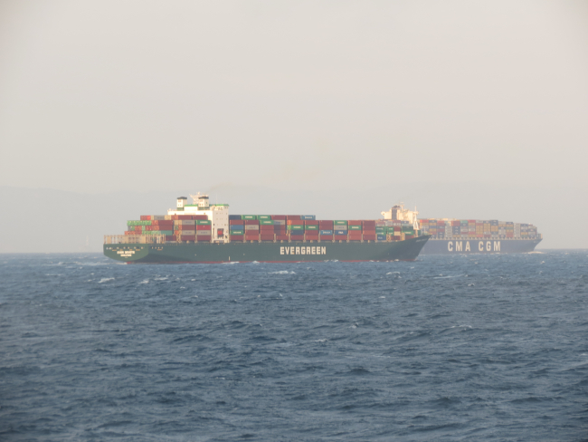 Containerships EVER DEVOTE and CMA CGN M/V IVANHOE