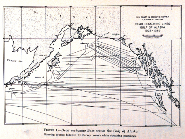 Dead Reckoning Lines in the Gulf of Alaska