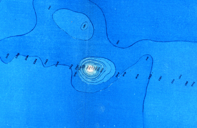 Portion of map in Congressional Report depicting work of Fish Commission Steamer ALBATROSS in conducting deep sea soundings for a telegraphic cablesurvey