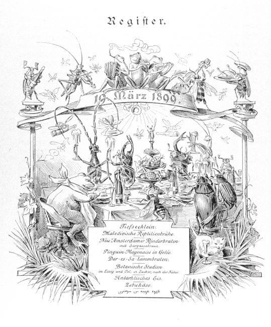 Menu for the return home banquet on March 19, 1899