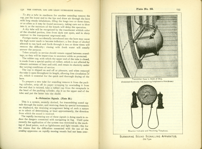 Submarine sound signaling apparatus in Knight's Modern Seamanship (Seventh Edition 1917)