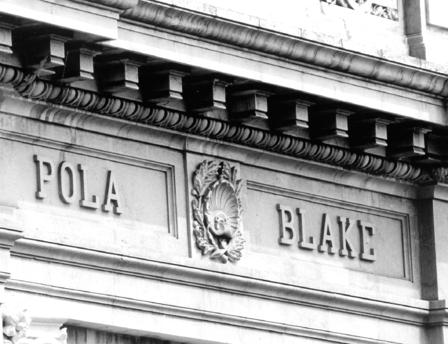 The names of the ships POLA and BLAKE inscribed on the facade of theOceanographic Museum of Monaco