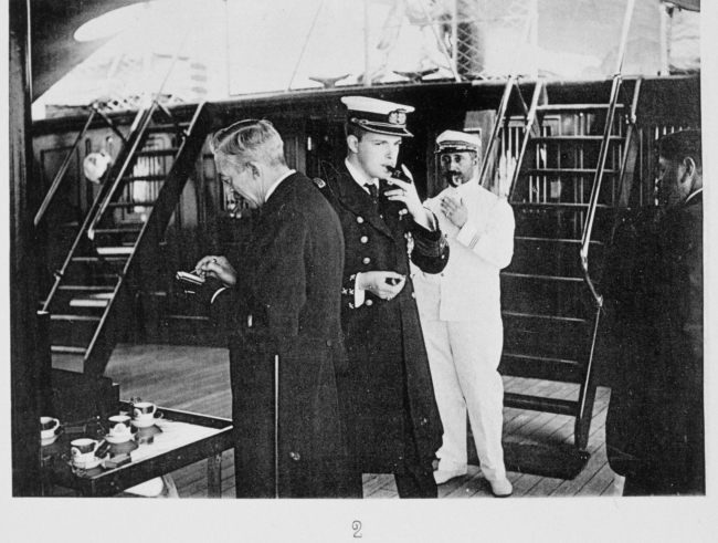 Manuel II, King of Portugal on board
