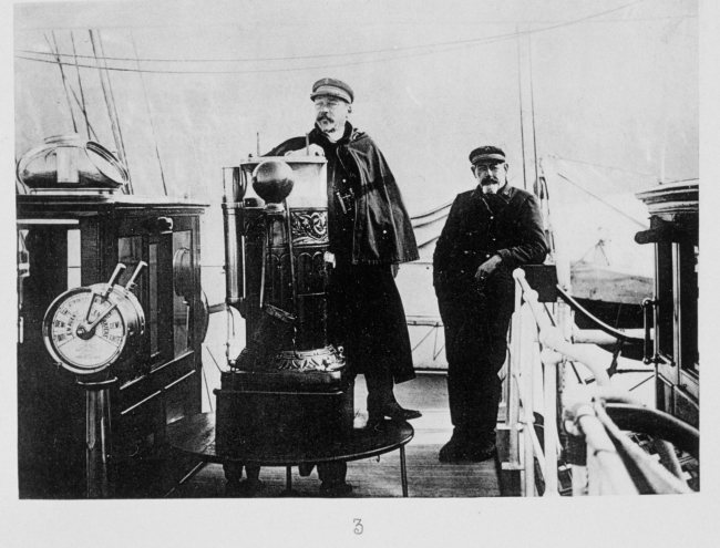 Commander Arodes, to his left is First Mate Peron