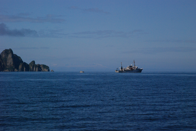 NOAA Ship FAIRWEATHER in the Shumagin Islands