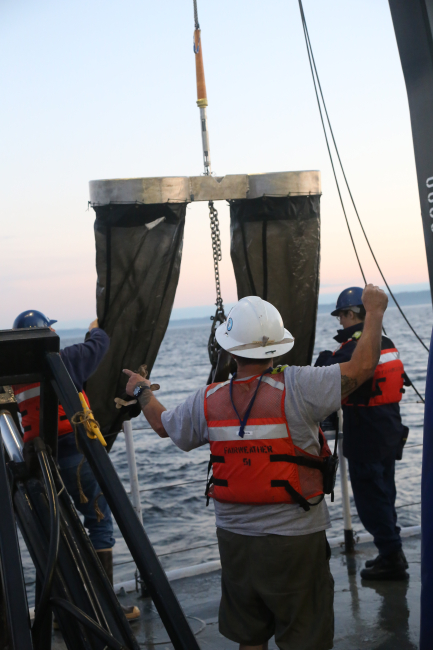 Recovery of bongo nets on NOAA Ship FAIRWEATHER