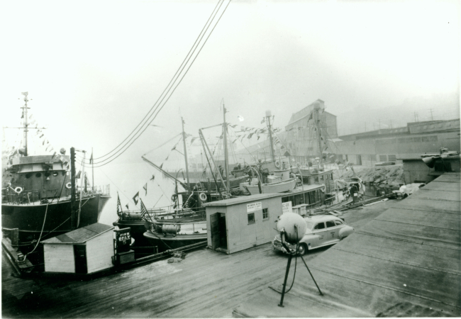 Seattle ship base circa 1946