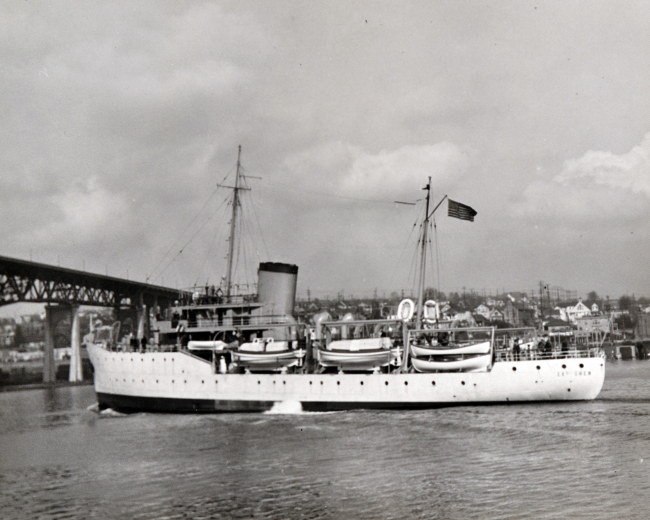 Coast and Geodetic Survey Ship EXPLORER departing LakeUnion on its maiden voyage