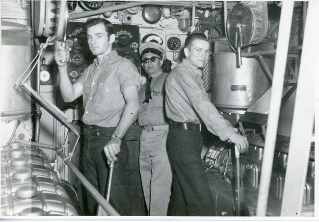 Engineroom personnel at work on the USC&GS; Ship BOWIE