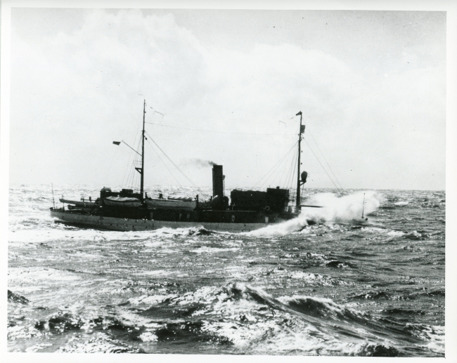 The first USC&GS; Ship DISCOVERER crossing the Gulf of Alaska