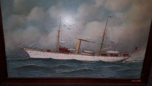 Antonio Jacobsen painting of the USC&GS; Ship PATHFINDER dated 1899