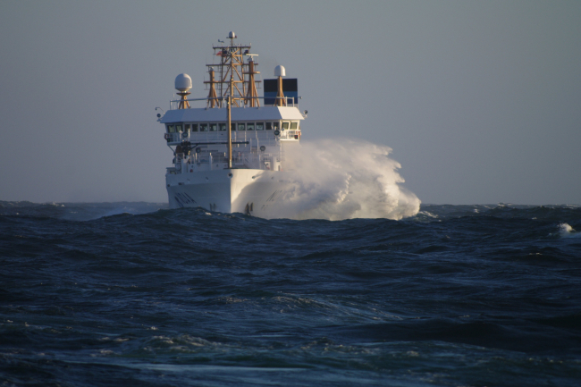 NOAA Ship BELL SHIMADA during the 2010 Pacific Hake Inter-VesselCalibration