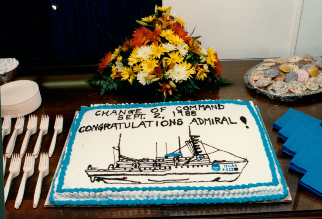 Cake produced for Rear Admiral J