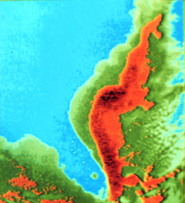 An early infra-red image attempting to map the Gulf Stream off the easternUnited States
