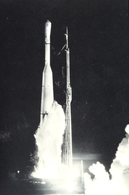 A TIROS night launch on a Thor-Delta rocket