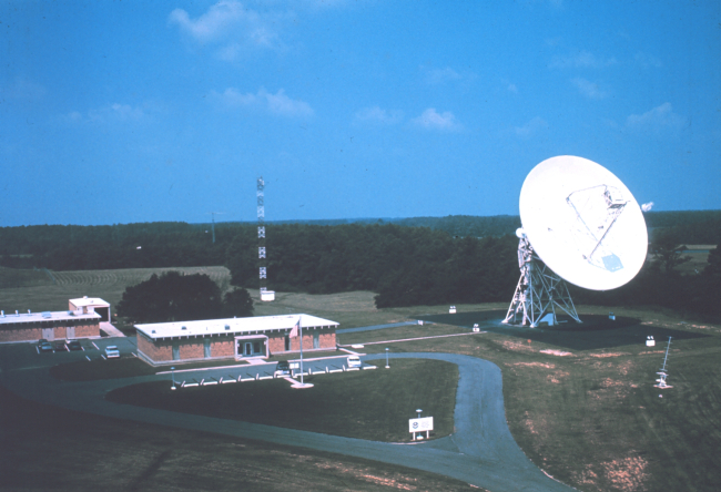 Pre-GOES satellite antenna configuration at Wallops Island