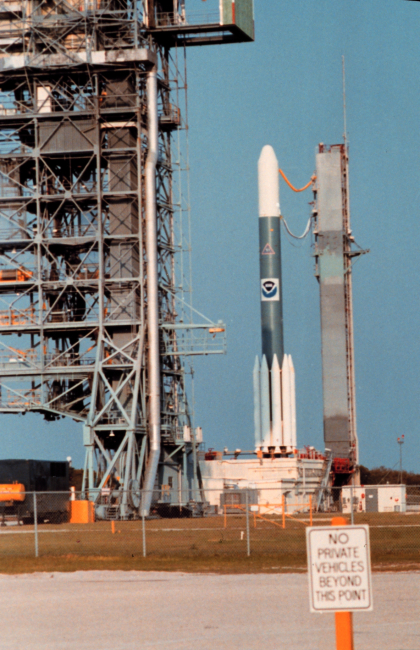 GOES-E ready for launch atop Delta Launch Vehicle 154