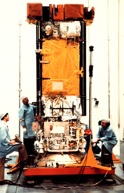 Preparing a TIROS-N satellite for launch