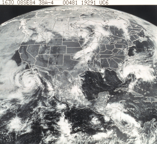 GOES image of North America