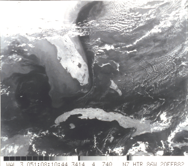 Infrared imagery of the Loop Current in the Gulf of Mexico and the Gulf Stream