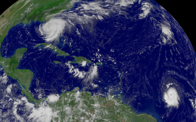 Hurricane Frances over Florida