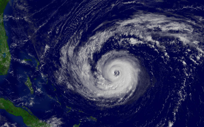 Hurricane Jeanne approaching the Bahama Islands