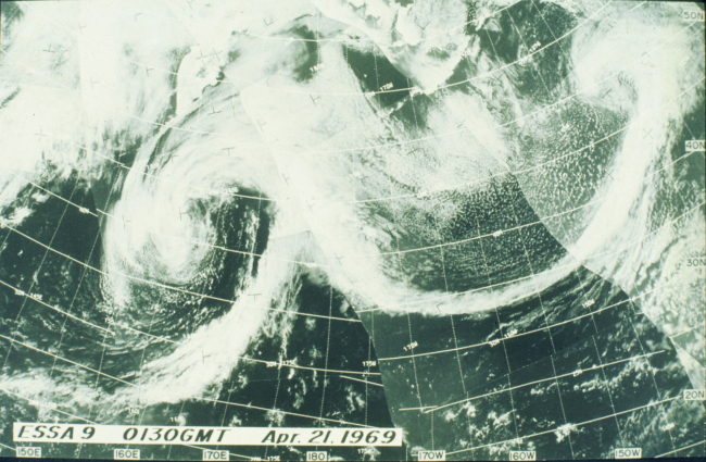 Frontal systems racing across the North Pacific