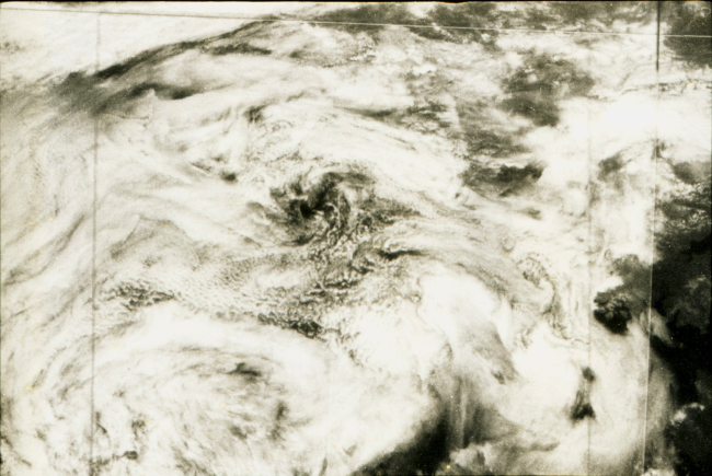 A very strange assemblage of clouds as seen from satellite