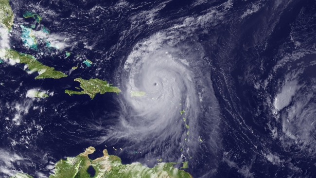 Hurricane Earl NE of Puerto Rico