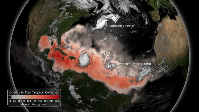 Warm oceans intensifying hurricane season