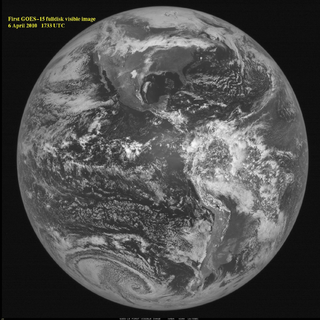 First GOES-15 full disk image