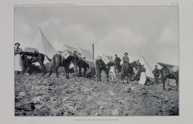 Breaking camp at Uncompaghre Peak on the 39th Parallel transcontinental arc