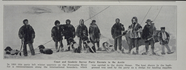 Dog sled trip up the 141st Meridian to the Arctic Ocean