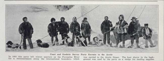 Dog sled trip up the 141st Meridian to the Arctic Ocean